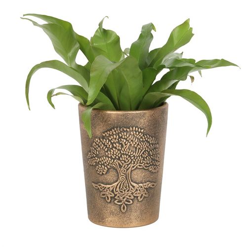 Tree of life bronze terracotta plant pot by lisa parker